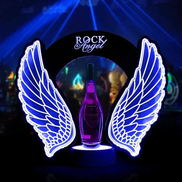 Wine Beer And - Rechargeable LED Flashing Angel Wings Wine