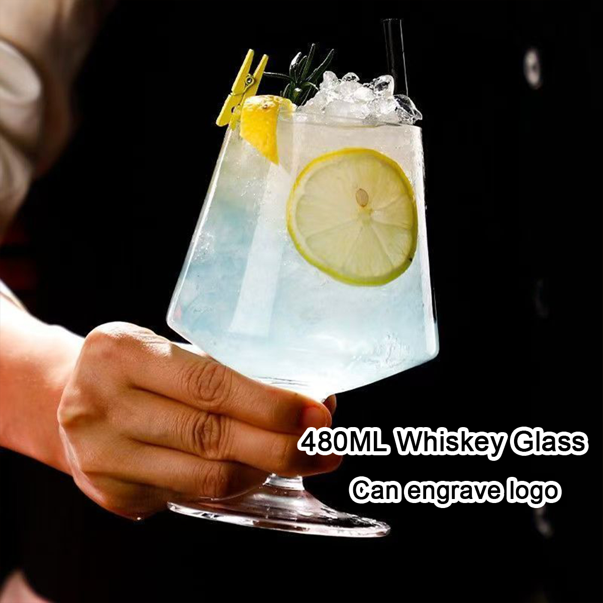 Wine Beer Foot - (Can Engrave Logo) 480ML Crystal Whiskey