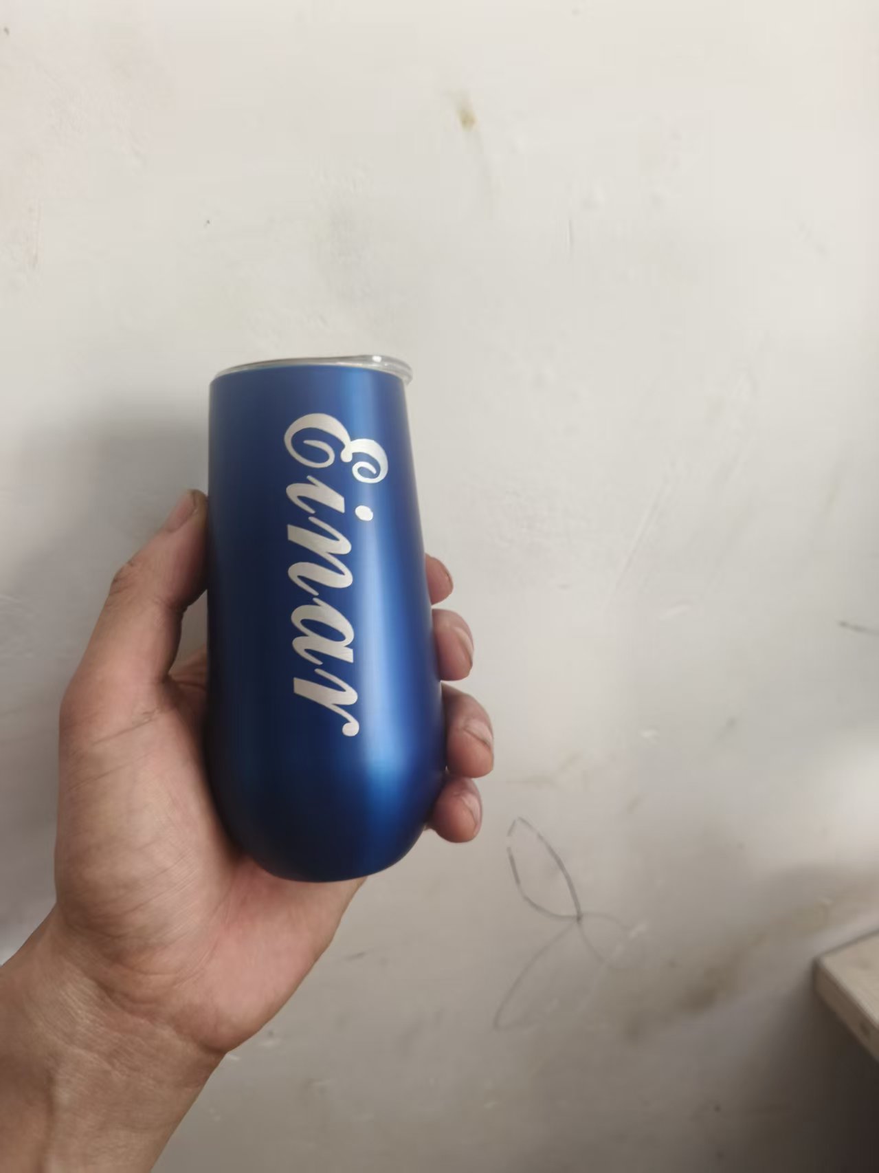 Beer Wine Glass Name - custom wedding name 6oz Stainless Steel