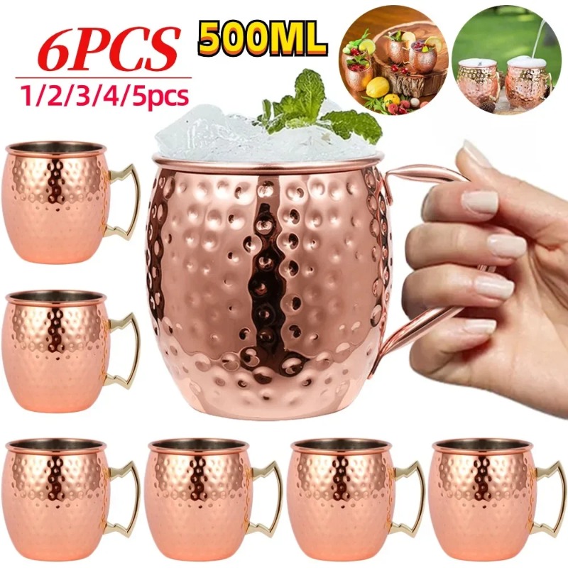 1-6PCS Cocktail Wine Cup Mosco - Wine Beer Juice recension och pris