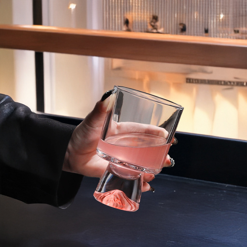 Pink Mountain Glass Cup, High- - Wine Beer Foot recension och pris