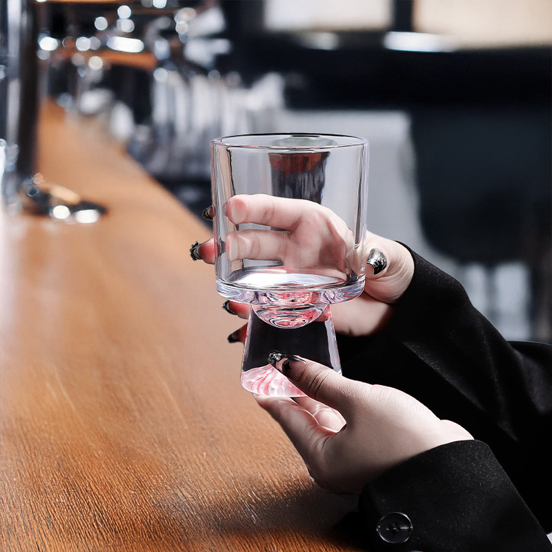 Pink Mountain Glass Cup, High- - Wine Beer Foot recension och pris