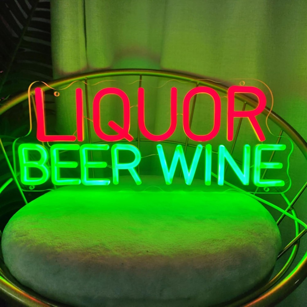 Liquor Beer Wine LED Neon Sign - Wine Beer Liquor Store recension och pris