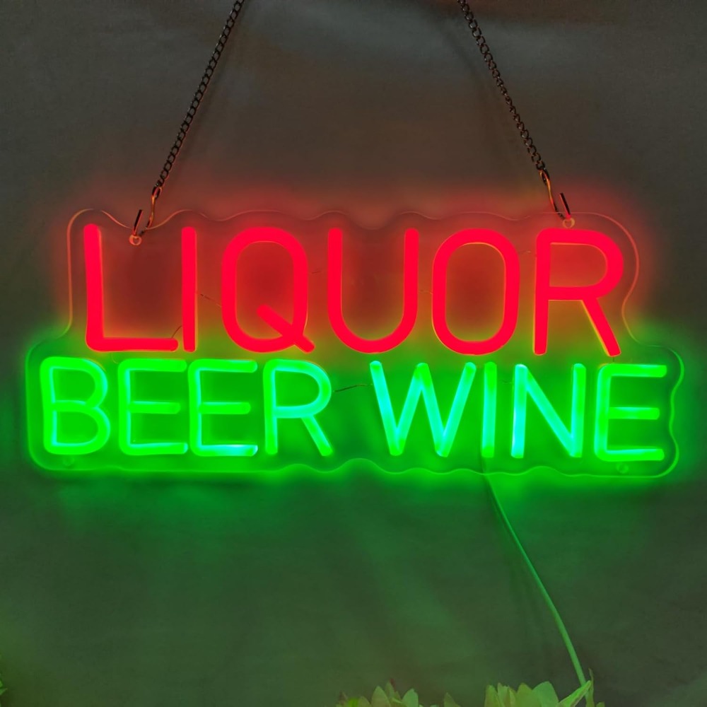 Liquor Beer Wine LED Neon Sign - Wine Beer Liquor Store recension och pris