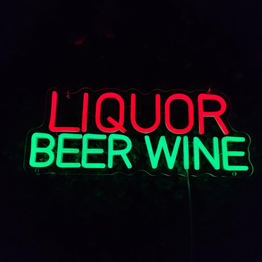 Liquor Beer Wine LED Neon Sign - Wine Beer Liquor Store recension och pris